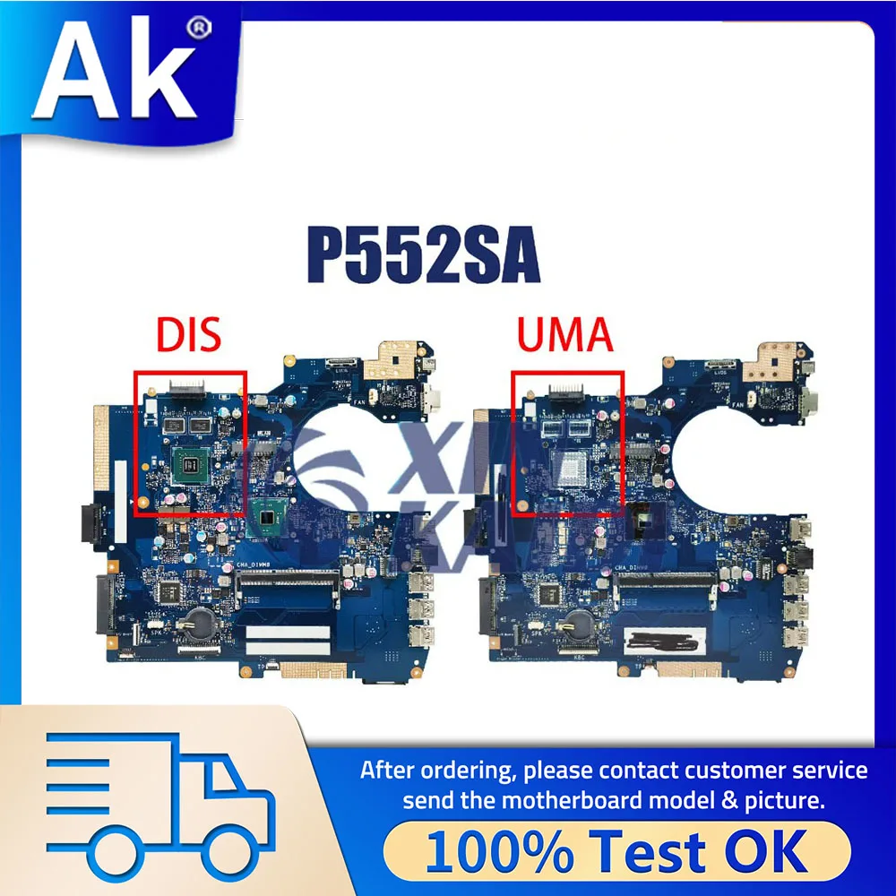 

Notebook Mainboard For Asus P552SA Pro552SJ Pro552SA PX552SA PU552SJ PE552SJ Laptop Motherboard With N3050 N3700 CPU GT920M V2G