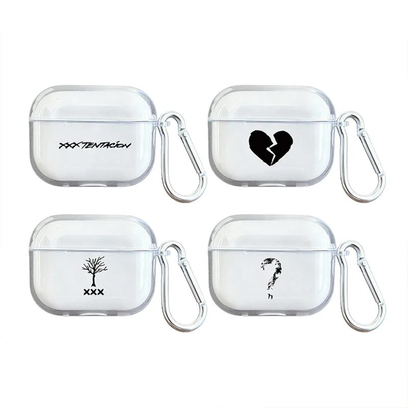 Singer xxxtentacion Earphone Cover Transparent Soft Earphone Protector Case for Airpods Pro 3 2 1 4 xxxtentacion Fans Gifts