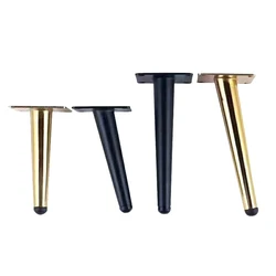 10-35CM Metal Furniture Leg Support Gold Tapered Leveling Feet For Sofa Chairs Cabinet Wardrobe Bed Leg Protector Pad Hardware