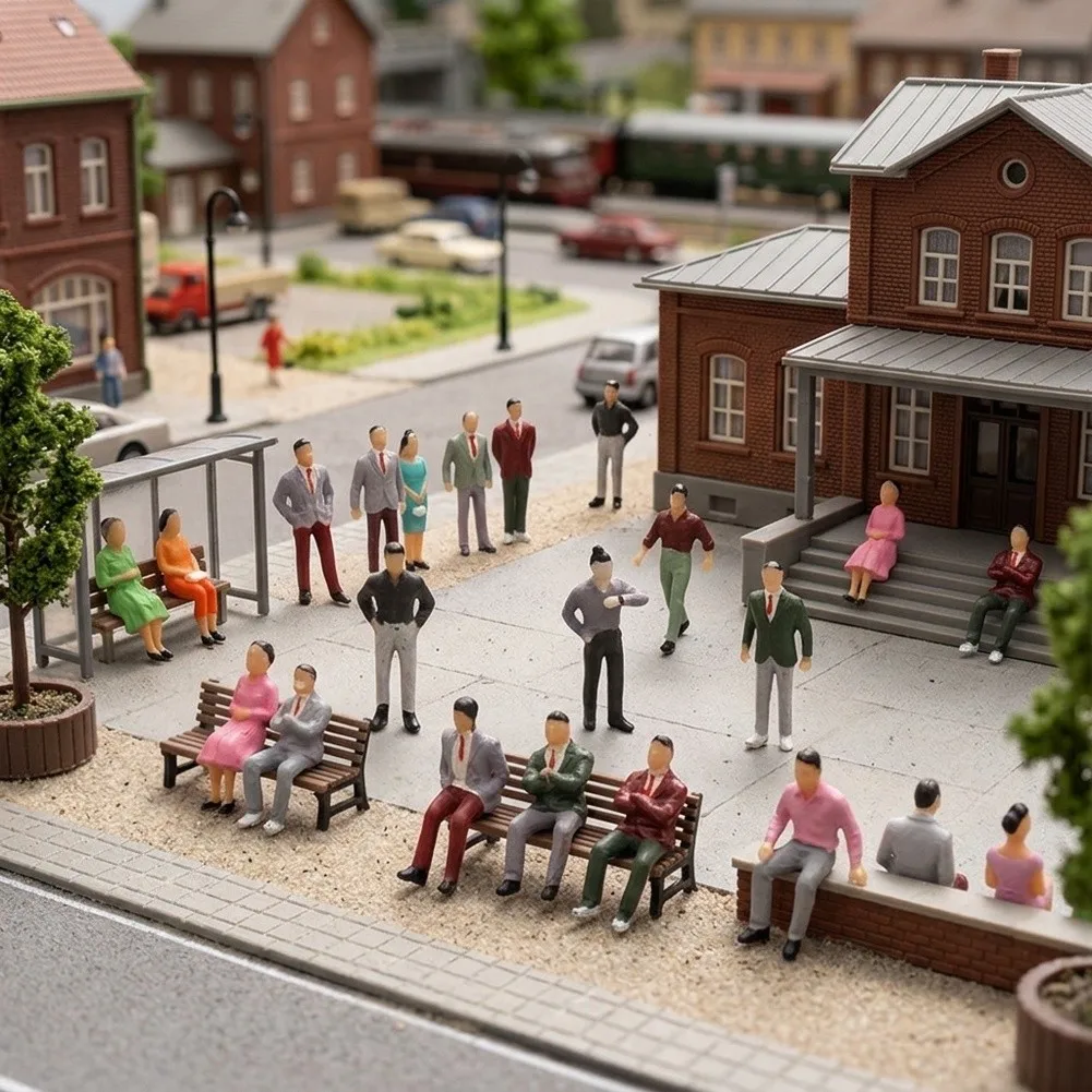 100PCS for mini Figures 1 50 1 75 1 100 Scale for Sand Table DIY Scene Matching with Detailed ABS Craft for Model Displays