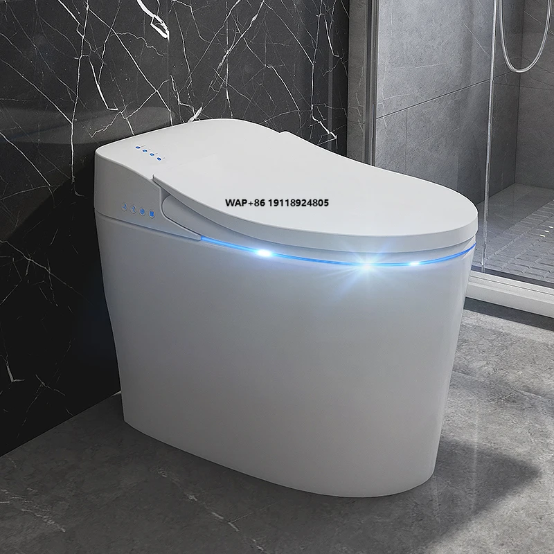 

Современный автоматический унитаз-биде моноблок с интеллектуальной системой слива, плавно закрывающейся крышкой и автоматическим смывом, умный унитаз-моноблок