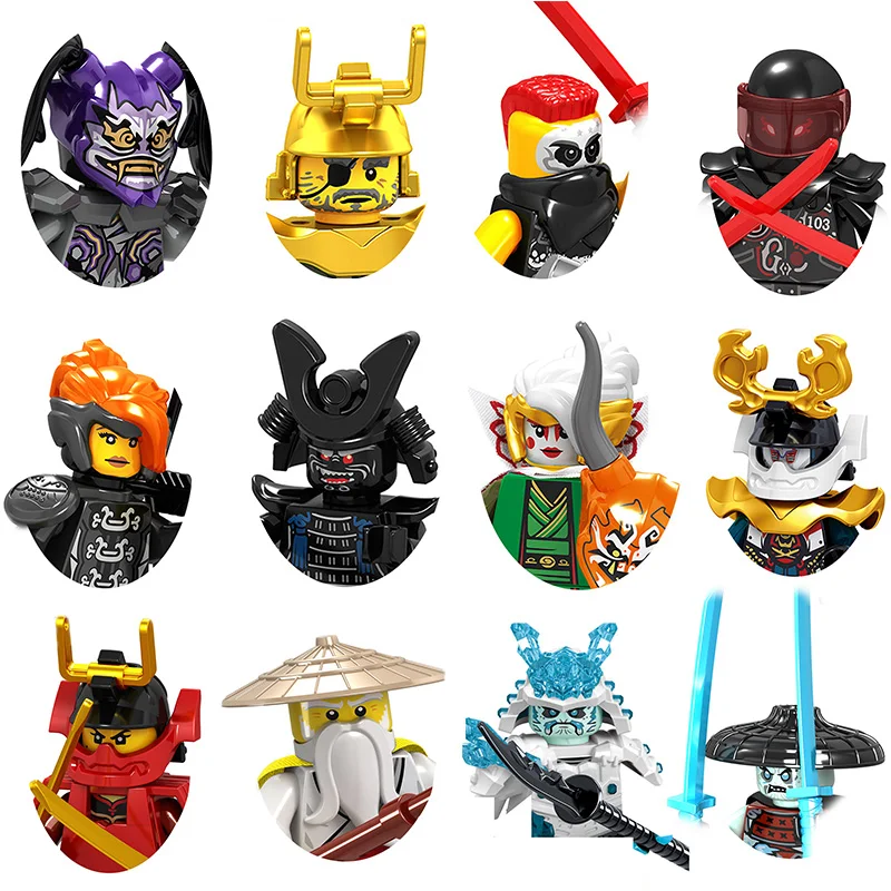 Figuras de Anime Ninja, bloques de construcción, Jay Zane Kai Lloyd Samukai Cole Harumi, Mini muñeca de acción, ensamblaje de ladrillos,