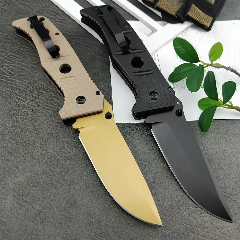 BM 275 Everyday Carry Hunter Pocket Knife D2 Steel G10 Handle Folding Knife Camping Jackknife Survival Self Defense Tools