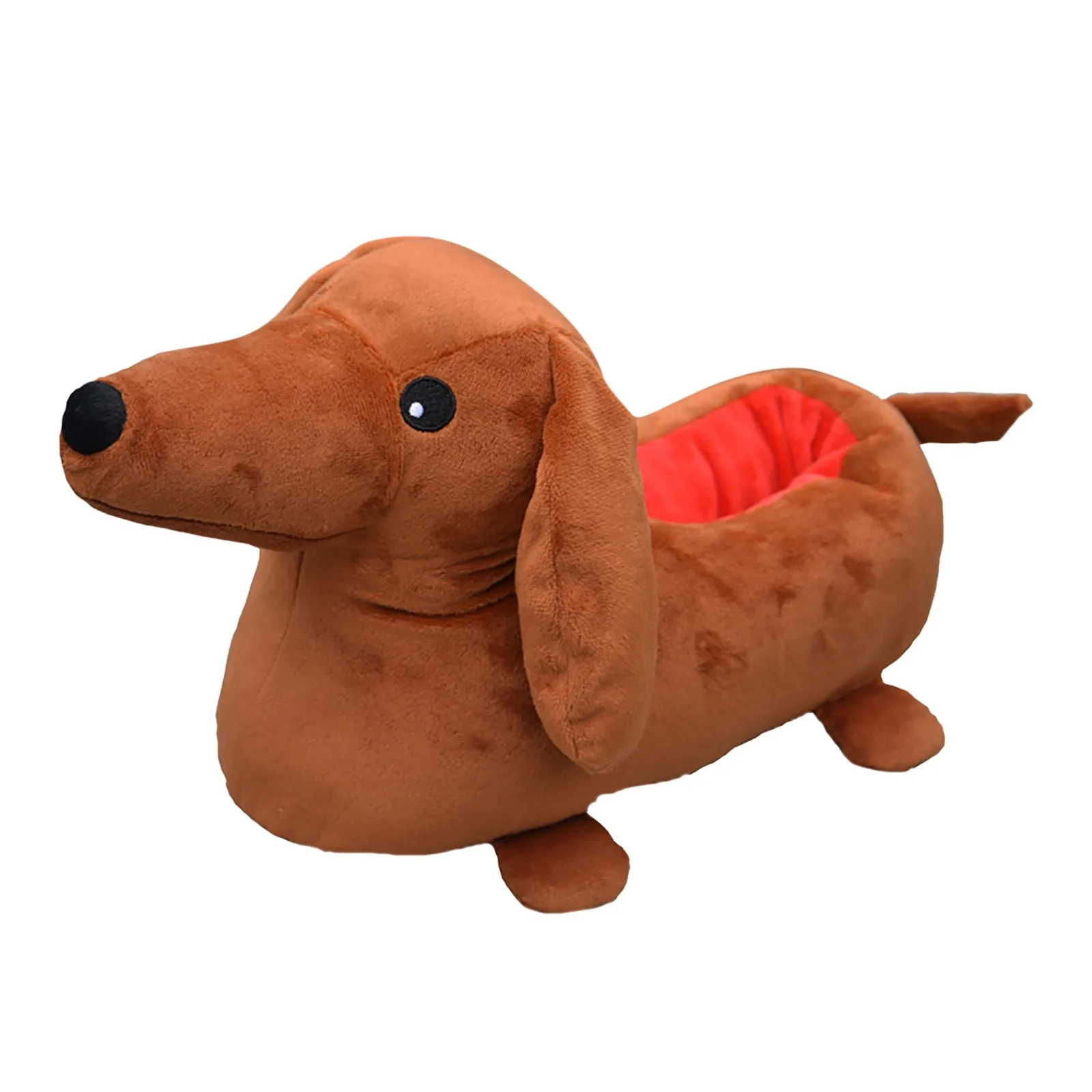 Cross border New Dachshund Plush Slippers Sausage Dog Home Bedroom Winter Plush Slippers