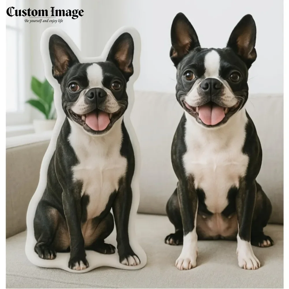 Custom Pillows with Picture on Double-Sided Printed Dog Cat Personalized Pillows Gift for Men Women Boyfriend on Valentine's Day