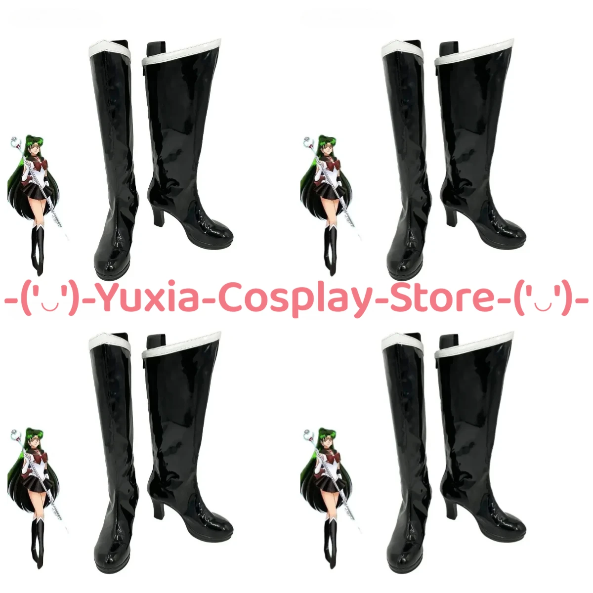 

Yuxiacosplay! Love Live! Meiou Setsuna Cosplay Shoes Anime Game Character Prop PU Leather Boots Halloween Carnival Party Costume
