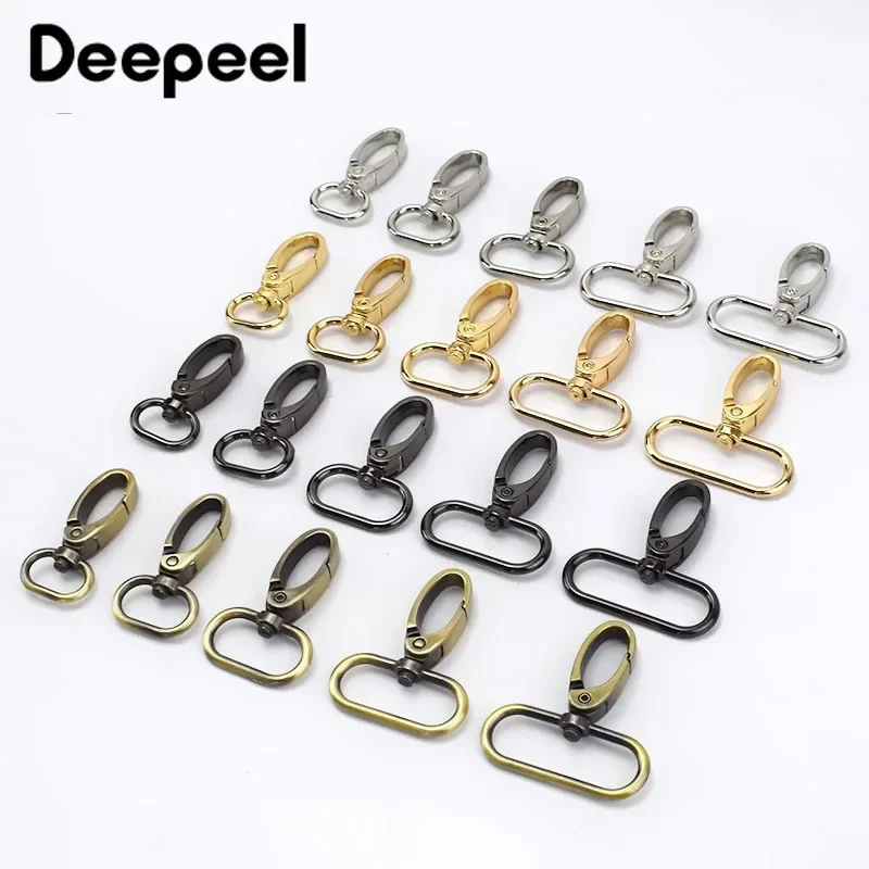 10Pcs Metal Bag Buckles Leather Belt Strap Clasp Dog Collar Keychain Swivel Trigger Clip Snap Hook DIY Hardware Accessories