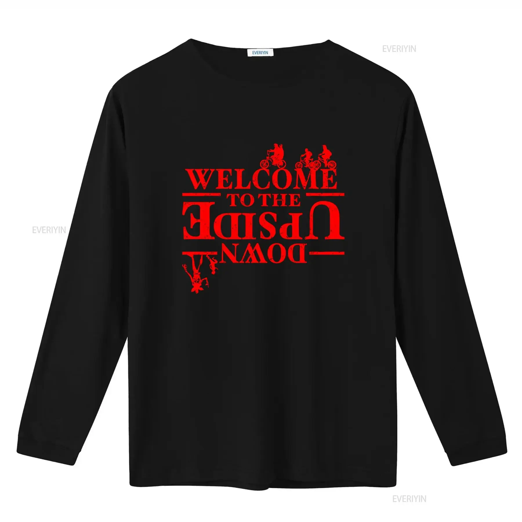 Men's T Shirt Welcome to the Upside Down with Shadow Monster Design Unique Print vintage Washed graphic Breathable homme