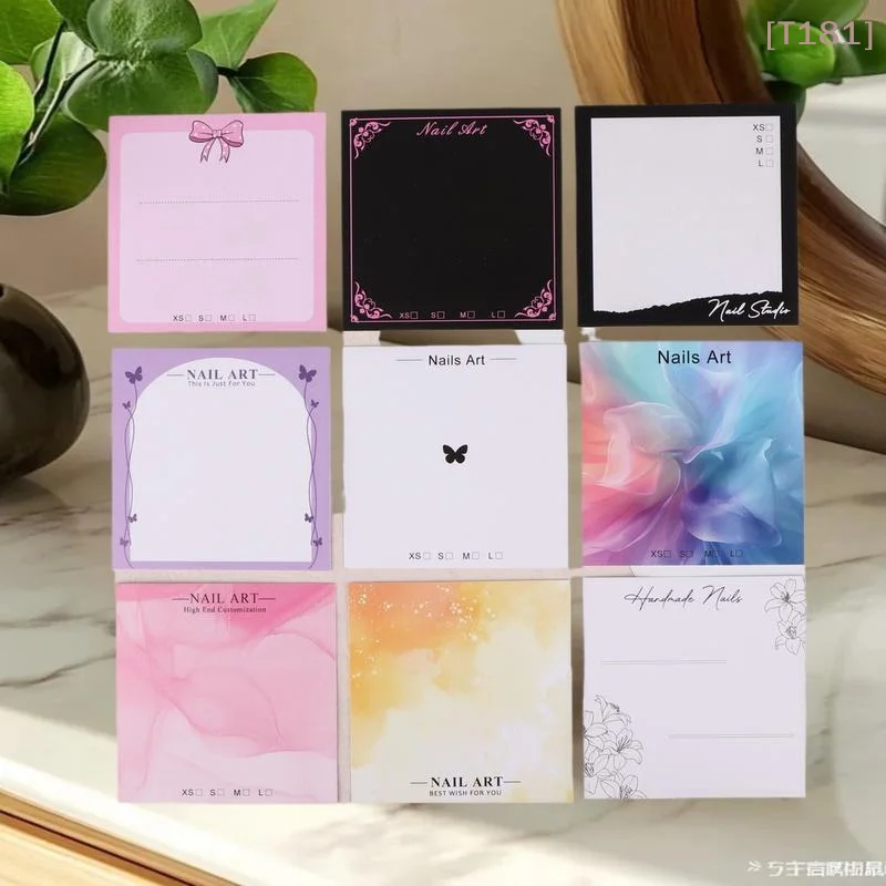 20 Sheets Press On Nail Bottom Butterfly Cardboard Photo Prop Handmade False Nail Art Tips Display Show Card Manicure Tools