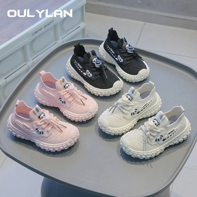 

Oulylan 2024 New Kids Shoes Boys Sneakers Breathable Knit Casual Running Shoes Lightweight Girls Casual Shoes