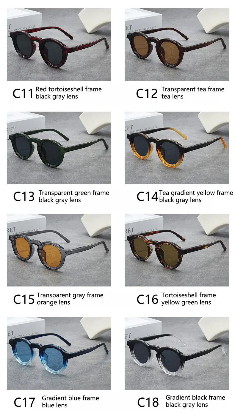 2025 Retro-Sonnenbrille mit dickem Rahmen, ovale Sonnenbrille für Herren, amerikanischer Stil, graue Brillen, Retro-Leopardenmuster-Brille, UV400-Rezept – Detail 20