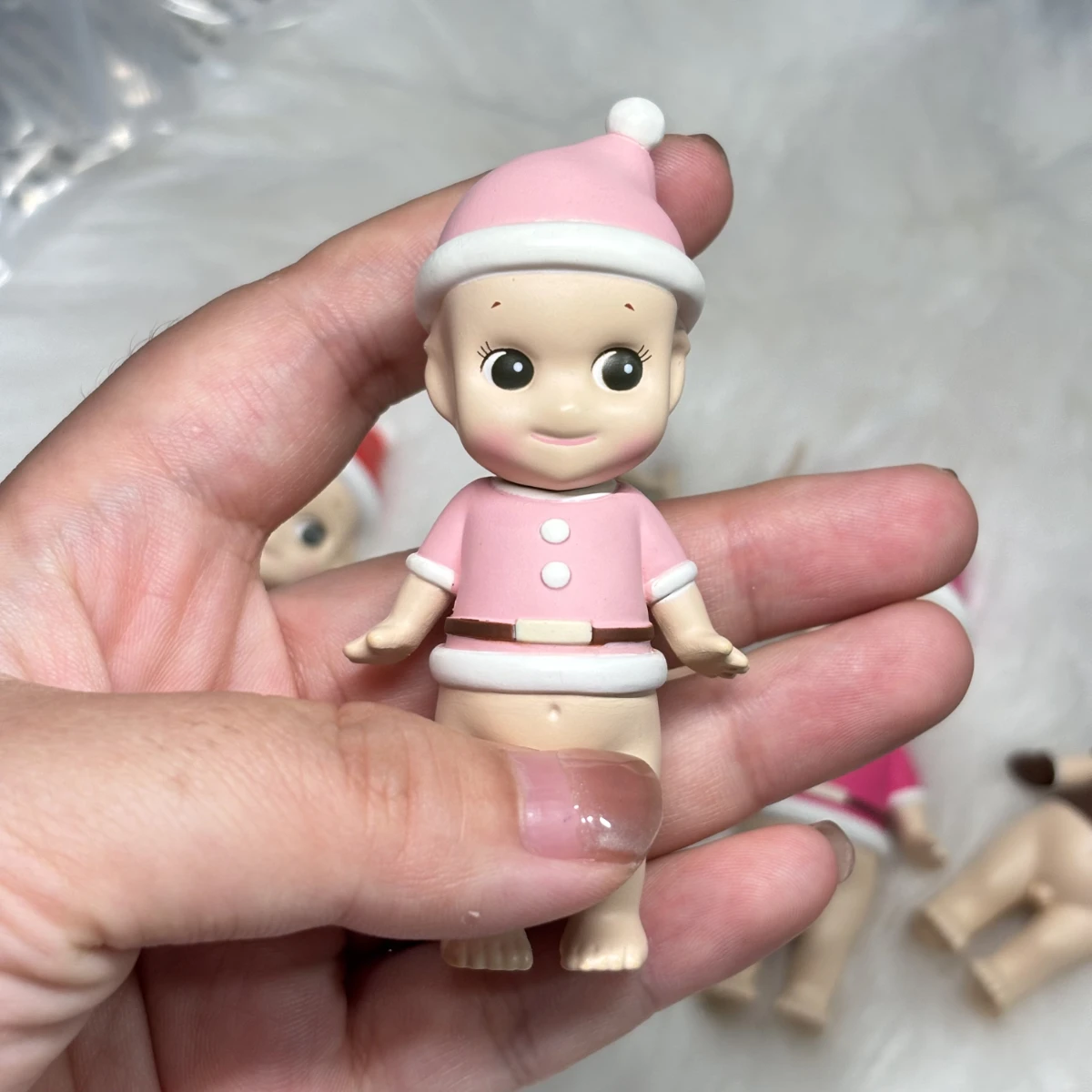 سوني أنجل شخصية صغيرة 2006 2007 سلسلة فرانكفرانك لعيد الميلاد الوردي سانتا كلوز الوردي الرنة #4