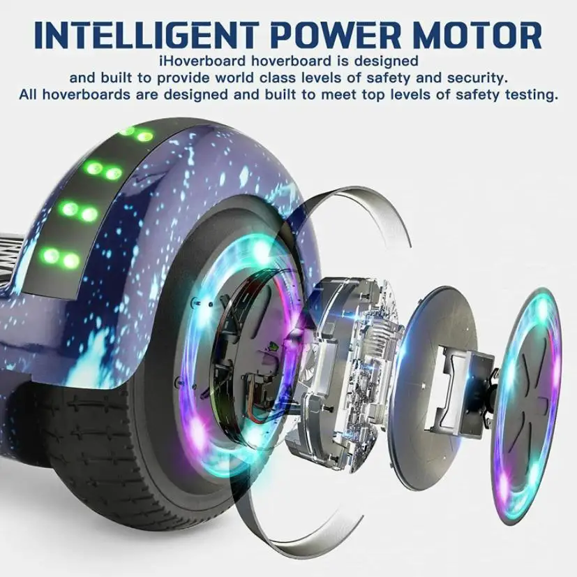 Hoverboards eléctricos para patinete eléctrico, batería de 36v, 2.4ah, motor de 500W, 6,5 pulgadas, equilibrio inteligente de dos ruedas, baratos, almacén de la UE y EE. UU.