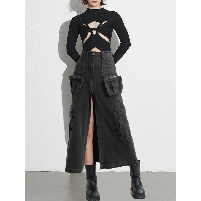 

Женская юбка2025Летнее платье с высокой талией и хвостом русалки