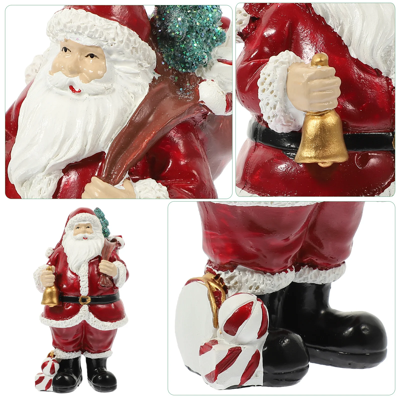 

Resin Santa Claus Christmas Decoration Xmas Party Tabletop Decor Festival Supply Home Office Desktop Miniature