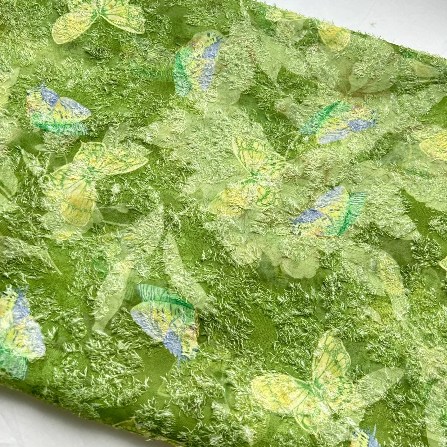 Tessuto jacquard di fascia alta con nappa a farfalla, abito a canotta cucito, costume di scena, abito da sera, tessuto decorativo per tende fai da te
