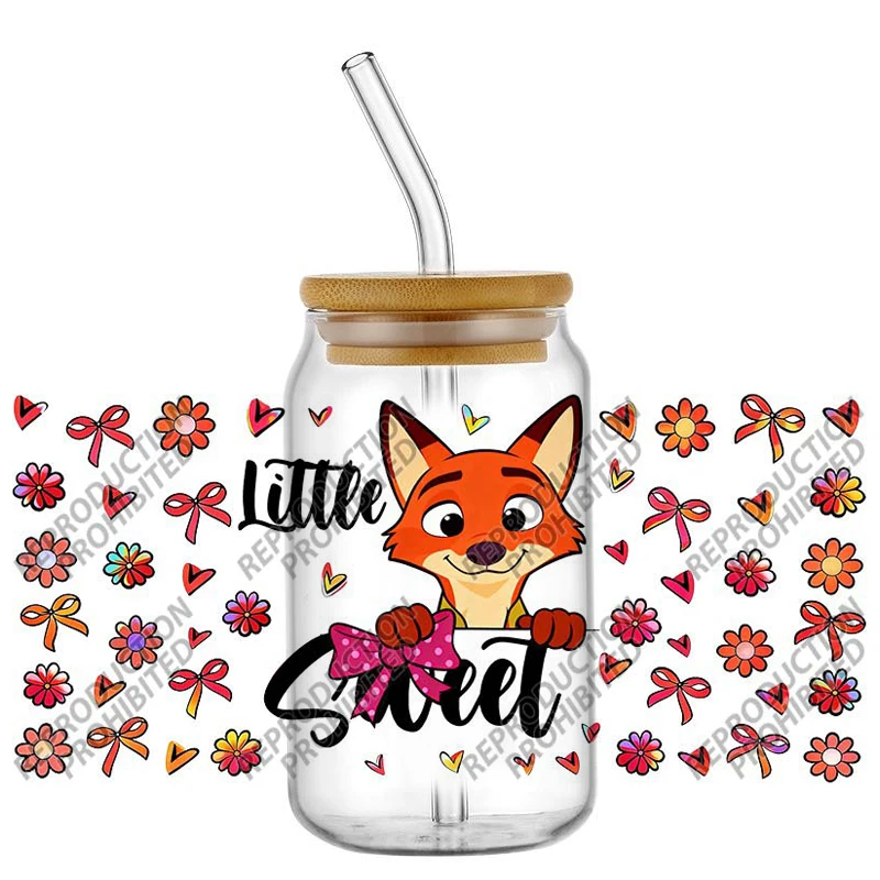 

New Design Disney Princesses DIY Decals 3D Transfers Stickers 16oz UV DTF for Glasses cup Wraps