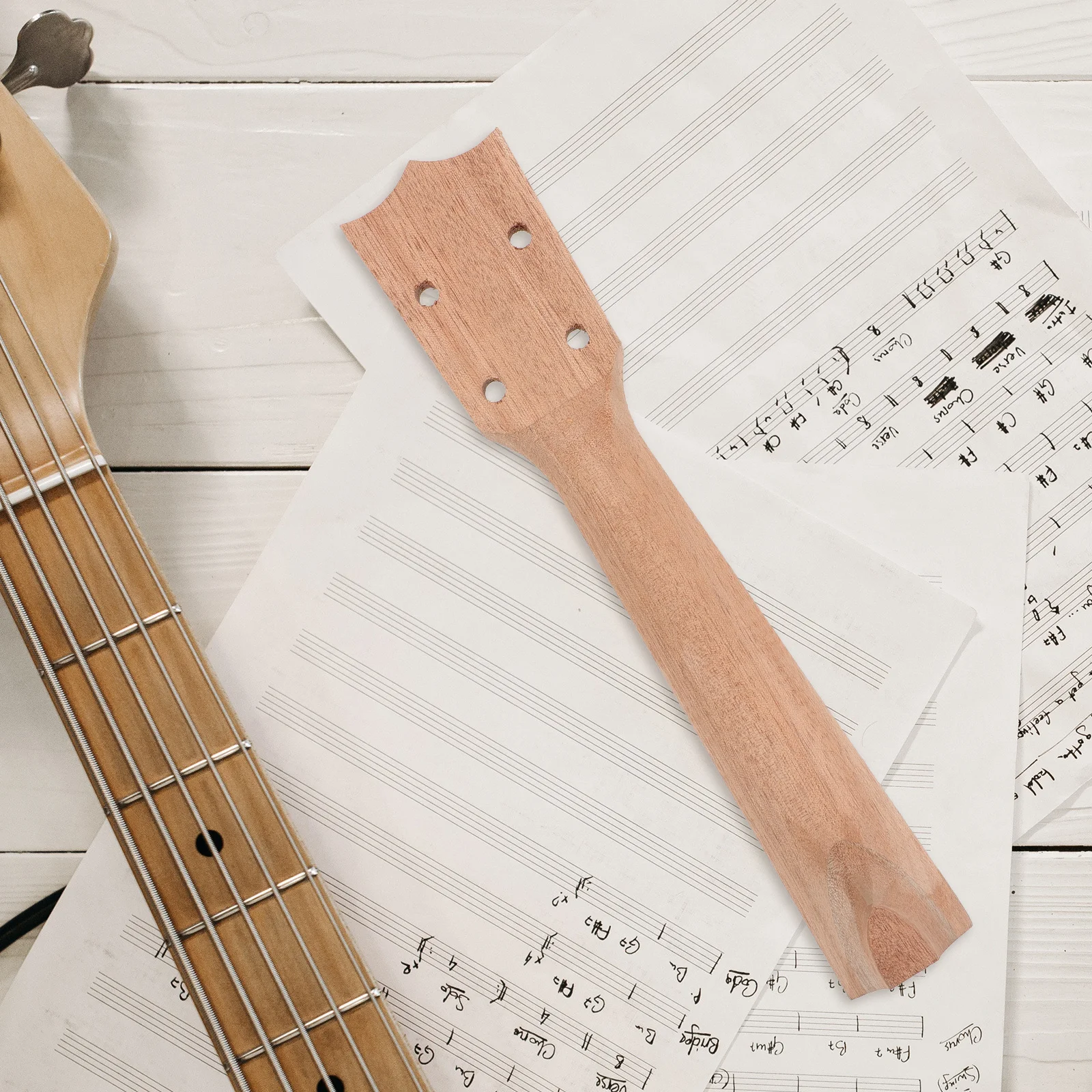 

Diy Wooden Neck Blank Concert Guitar Fingerboard For Home Handmade Musical Instrument Accessories Replacement Part Durable