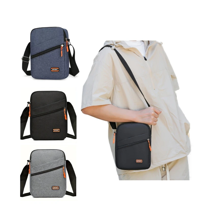 

Мужская сумка, большая вместительная сумка на одно плечо, водонепроницаемый и износостойкий рюкзак с несколькими карманами для бизнеса