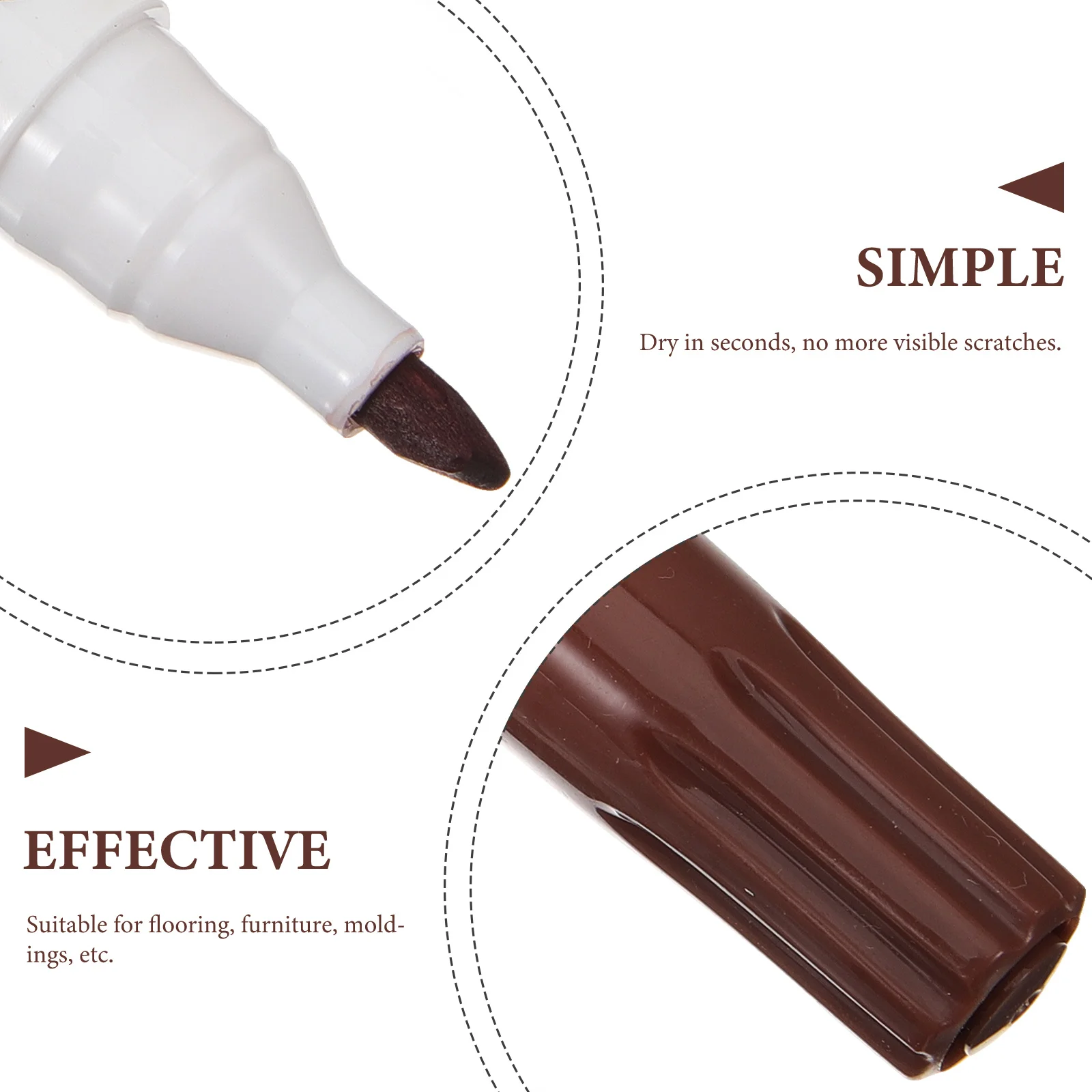 

1Set Portable Paint Pens for Furniture Wood Repair Markers No Fade Clear Marking Tools Furniture Repair Stain Pen