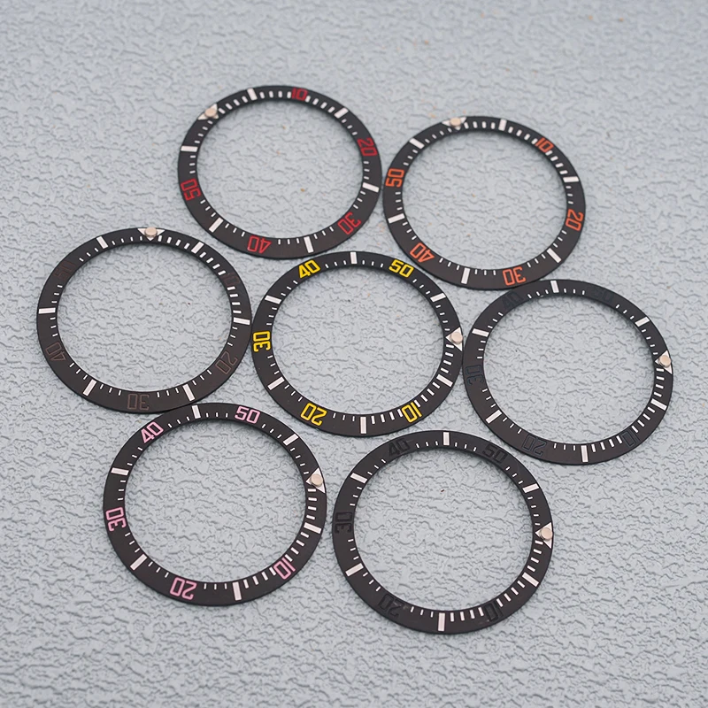 Inserto per lunetta opaca 38mm * 30.5mm NH35 cassa per orologio in ceramica nera adatta per Seiko SKX007 SKX009 SRPD NH35 custodia per immersione anello con cornice