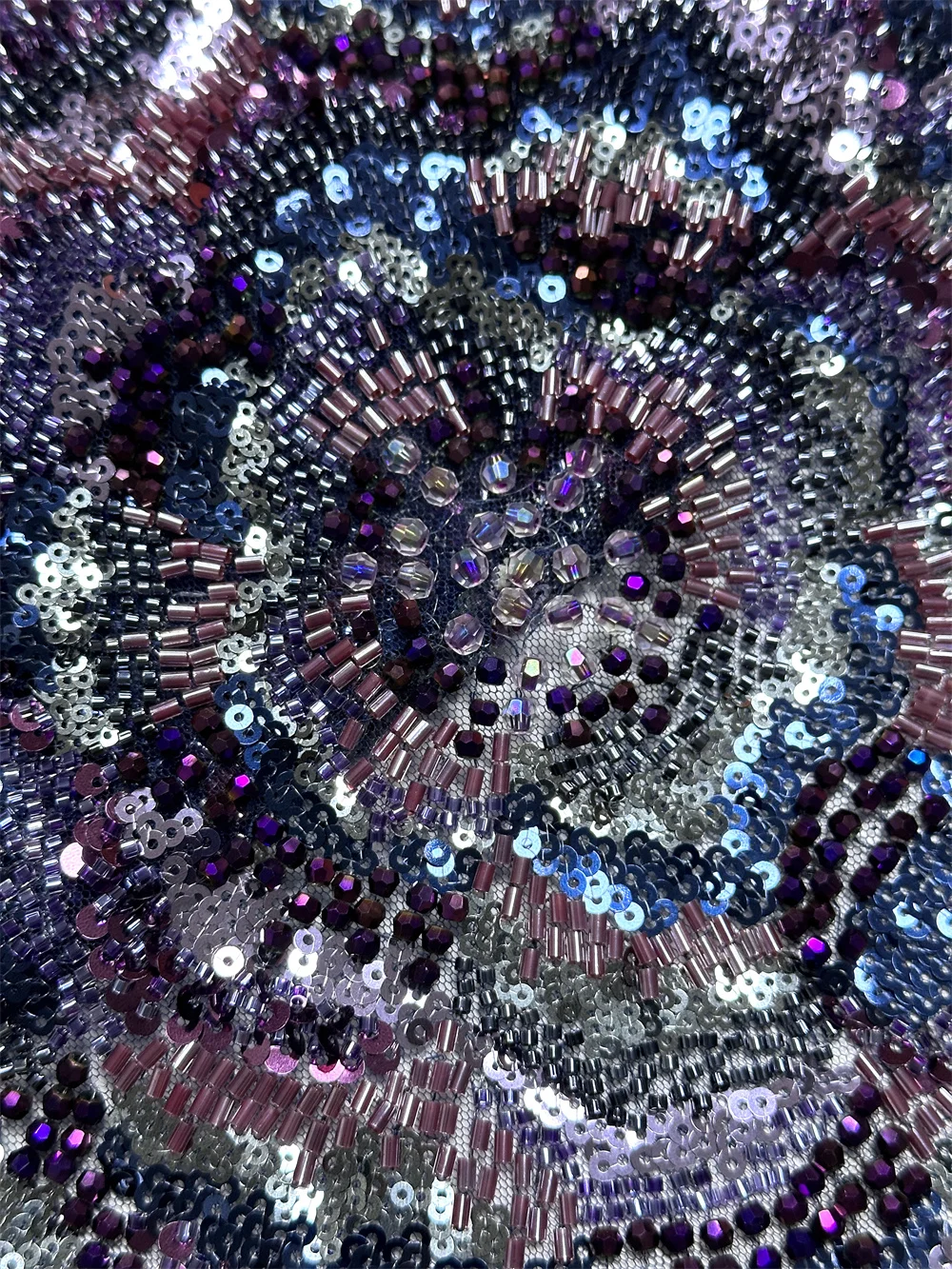 Wine African 2026 High Quality Mesh Sequins Embroidery Beaded Tulle Nigerian Net Lace Fabrics For Bridal Material Wedding sewing