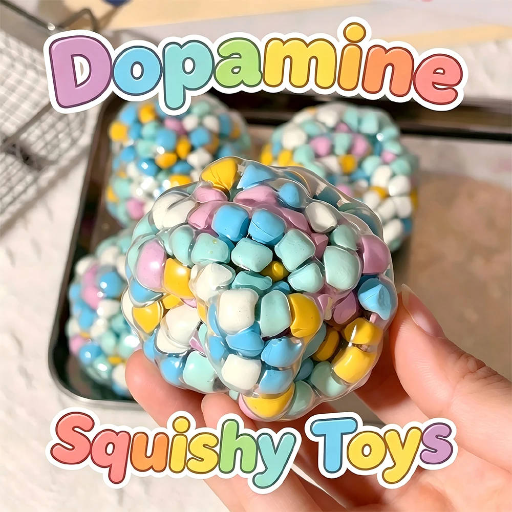 Dopamine Style Squishy Toys Stress Relief Sensory Fidget Toys Kawaii Anti Anxiety Handmade Squeeze Stress Ball Christmas Gift