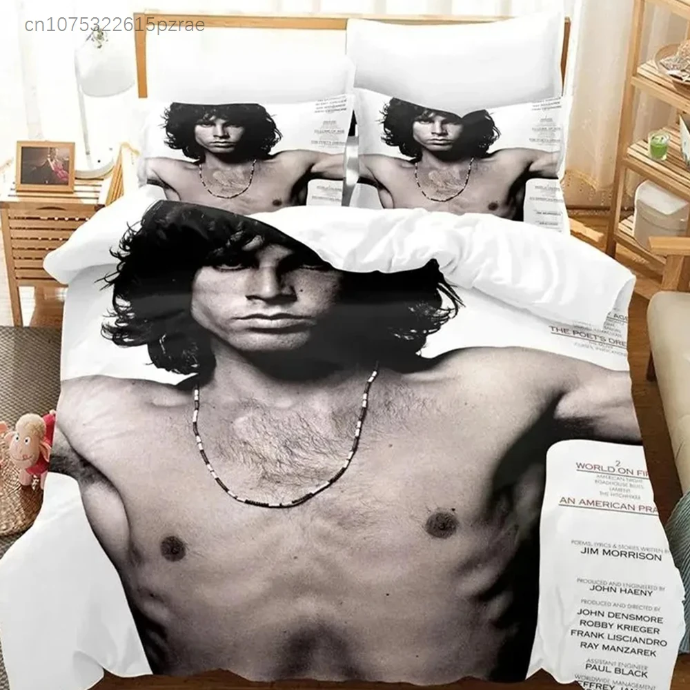 3D The Doors Jim Morrison Bedding Set Single Twin Full Queen King Size Bed Set Aldult Boys Bedroom Duvet Cover Sets