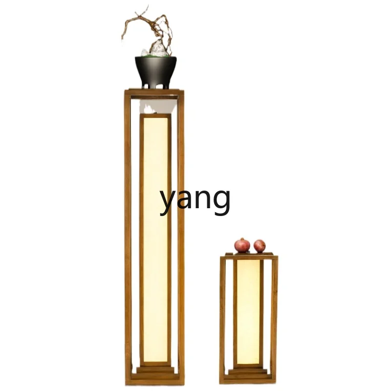 

Yjq New Chinese Floor Lamp Living Room Bedroom Bedside Solid Wood Homestay Hotel Table Lamp