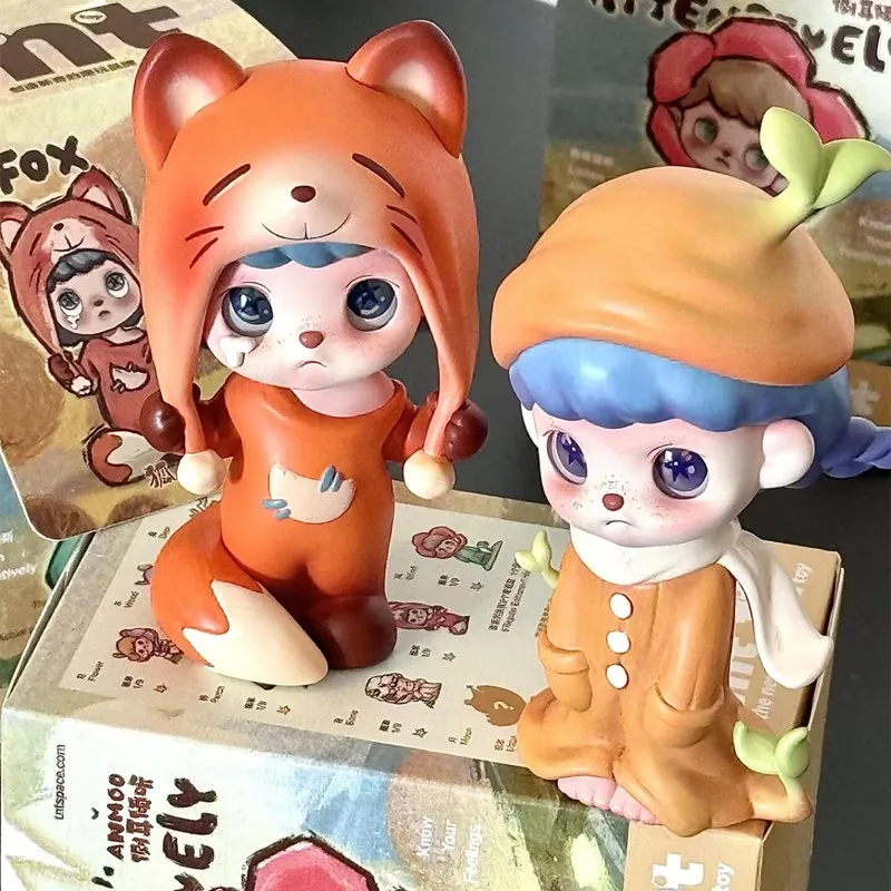 NIEUW Anmoo Luister naarzichtig Serie Pvc Beeldje Blind Box Trendy Kawaii Grappige Collectie Desktop Speelgoed Decoratie Kindercadeau