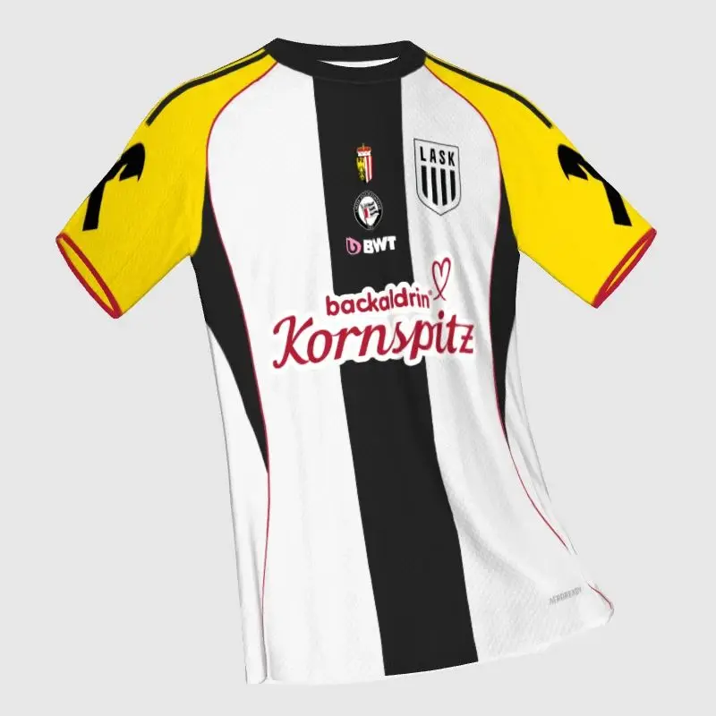 LASK 25-26 Home Away Jersey الرجال النساء الاطفال الملابس تنفس التجفيف السريع امتصاص العرق مطاطا كرة القدم ملابس التدريب غير رسمية #2