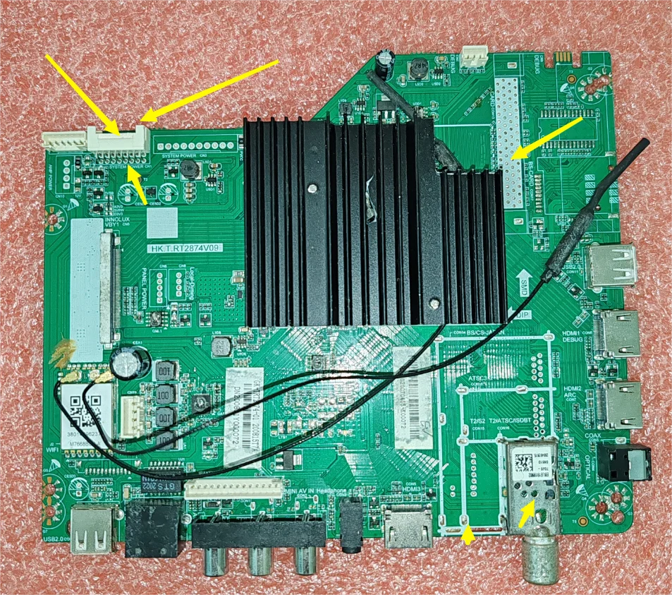 

HK.T.RT2874V09 LED TV motherboard tested for physical photos, WiFi network Android board