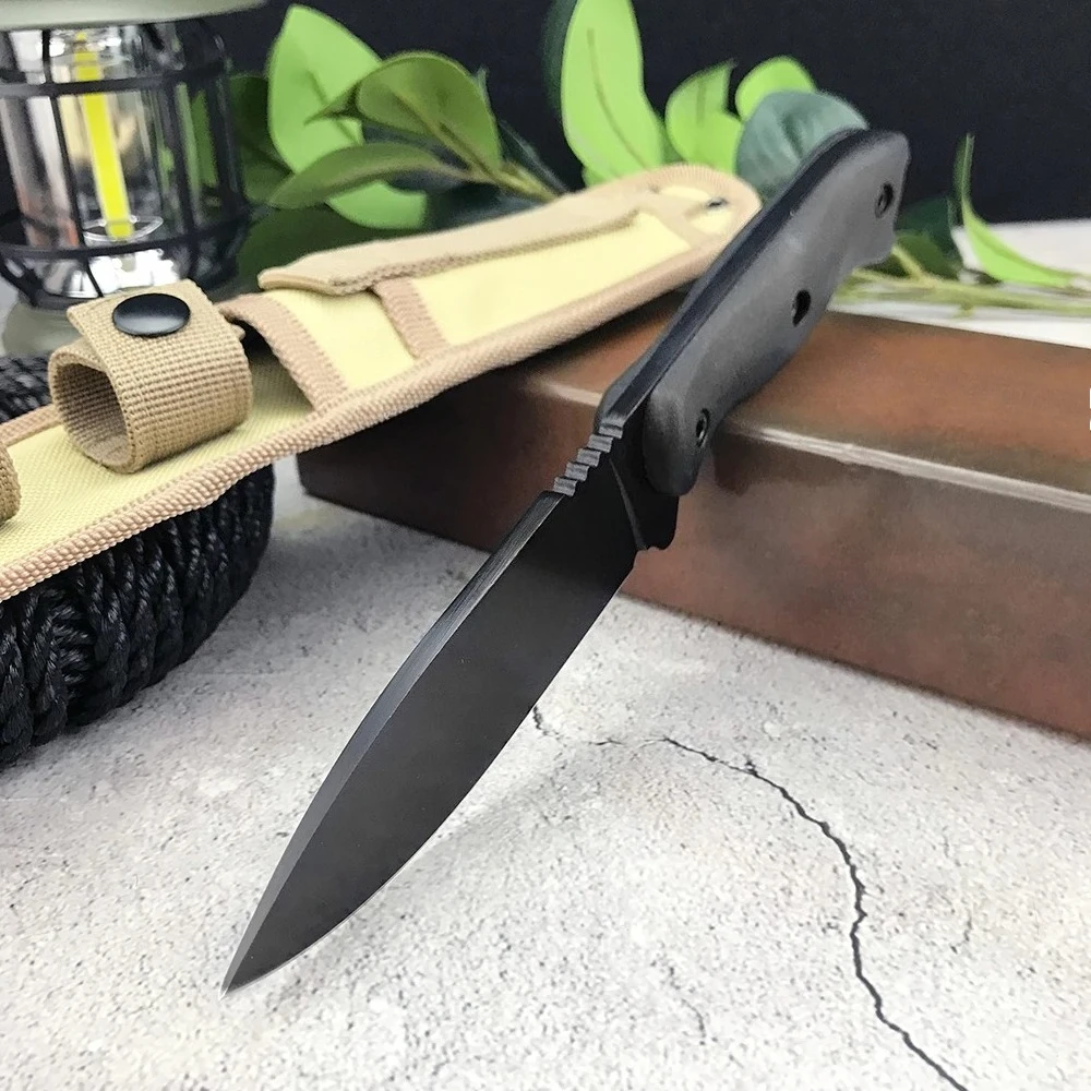 BK 16 Multifunctional Field Adventure Straight Knife with Sheath High Hardness Camping Picnic Parcel Unboxing Rope Cutting Tools