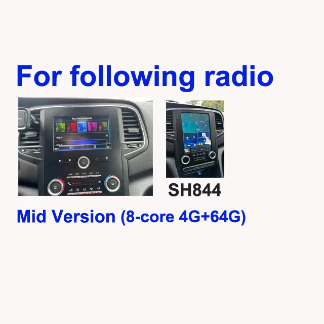 SINOSMART 9,7” matzwart verticaal scherm Android voor Koleos / Talisman / QM6 / SM6 / Megane 4 (2016–2022) Ondersteunt CarPlay