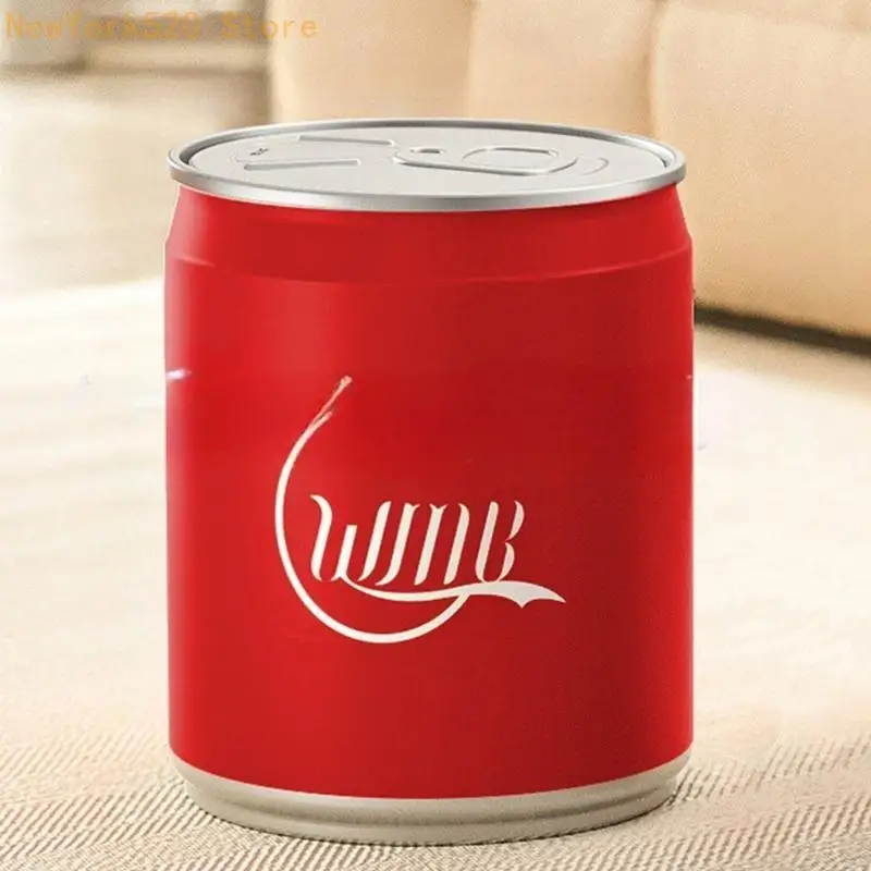 Creative Beverage Can Trash Bin with Press Lid Funny Garbage Bin Container For Home Office Plastic Wastebasket N84C