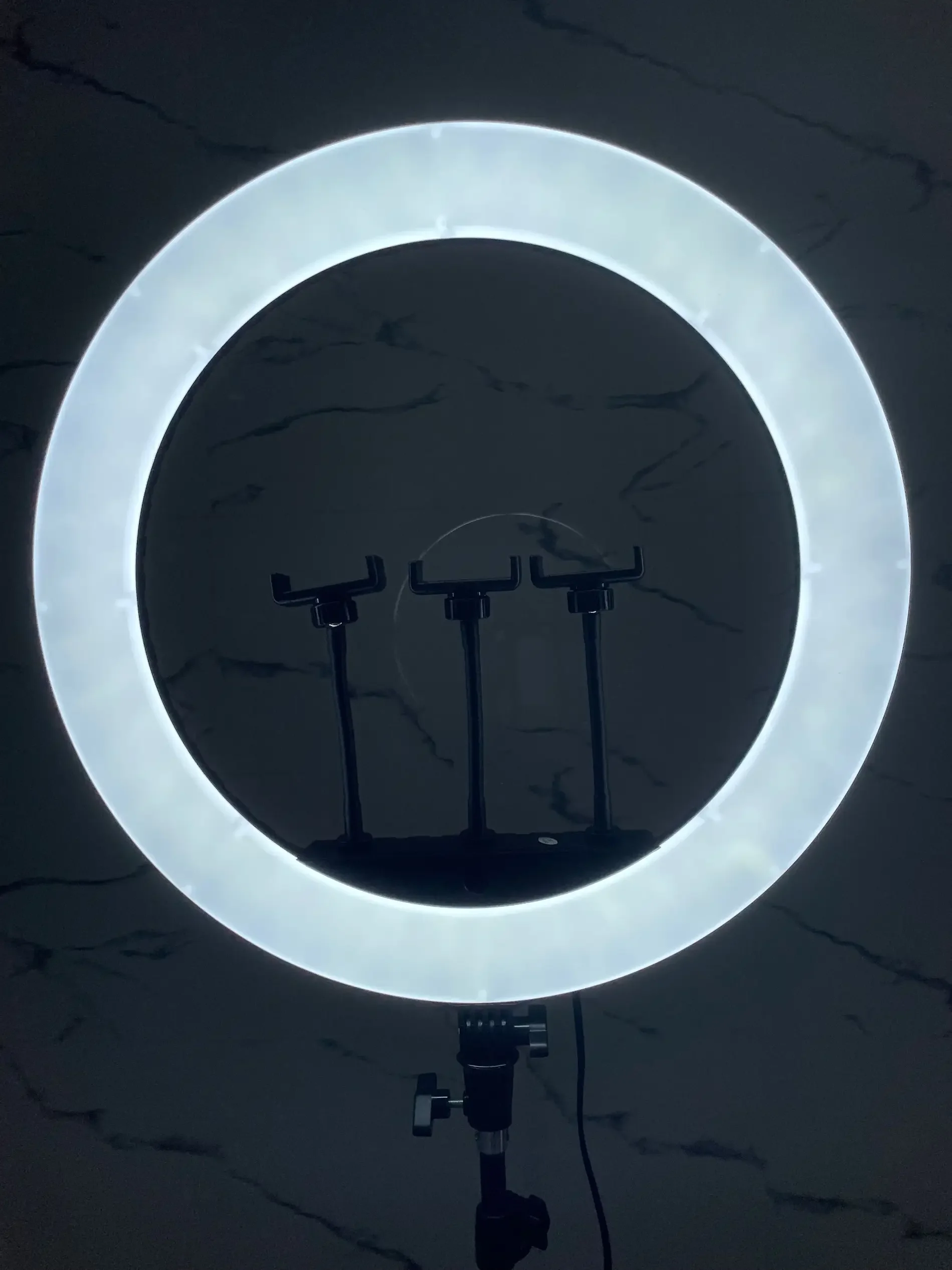 HQ-21n Set di lampade per fotografia con luce anulare a LED da 21 pollici Dimmerabile continuo con supporti per telefono Telecomando per trucco selfie