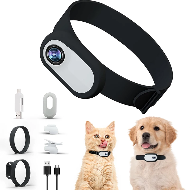 

Pet Collar Camera No Wifi Required HD Mini Sports Camera Cat Camera Choker Dog Tracker Collar With Video Records Pet Supplies