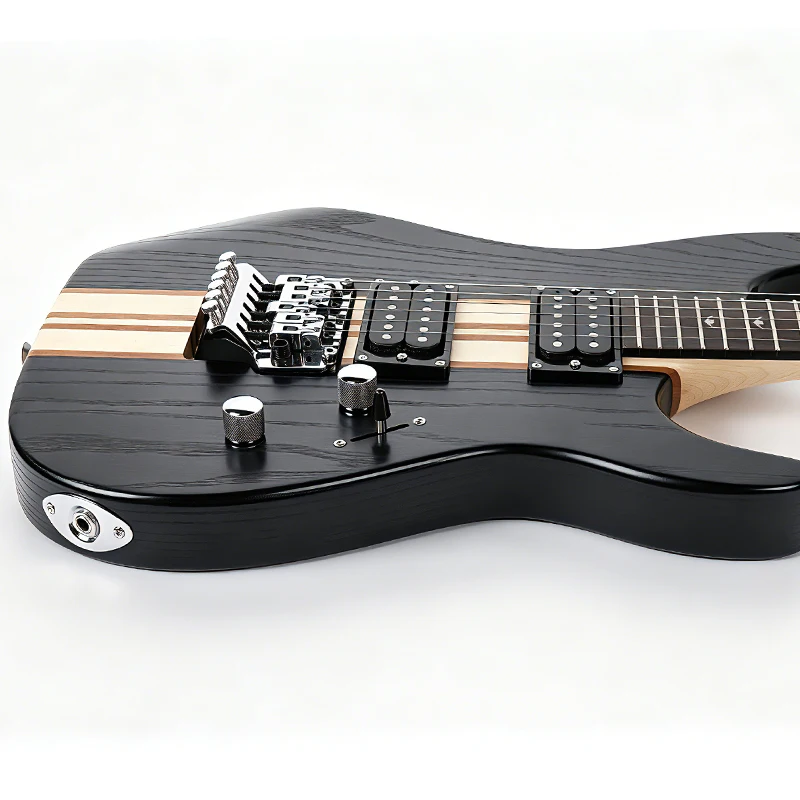 Stringed Instruments Tremolo System Natural Color 6 Strings Guitarra Electrica Neck-thru-Body Electric Guitar