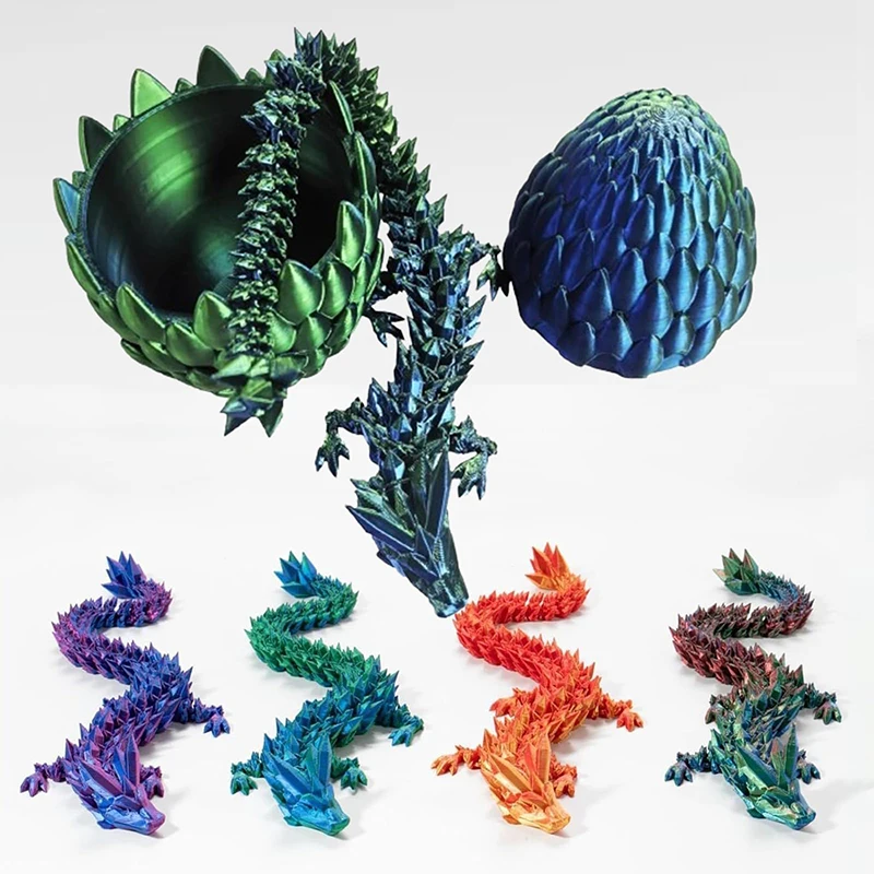 3D Printed Dragon Statue Ornaments with Movable Joints Printed Figures Model Home Tabletop Decoration Funny Home Office Decor