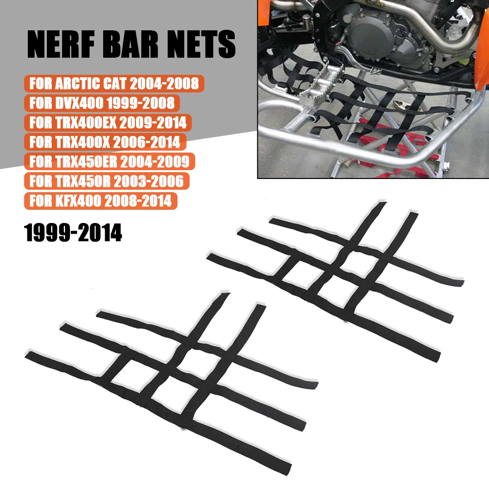 Motorcycle Nerf Bar Nets Waterproof Nylon ATV Toolkit For Polaris for Yamaha Banshee 350 Raptor 350  660 700 YFZ450 YFZ450R