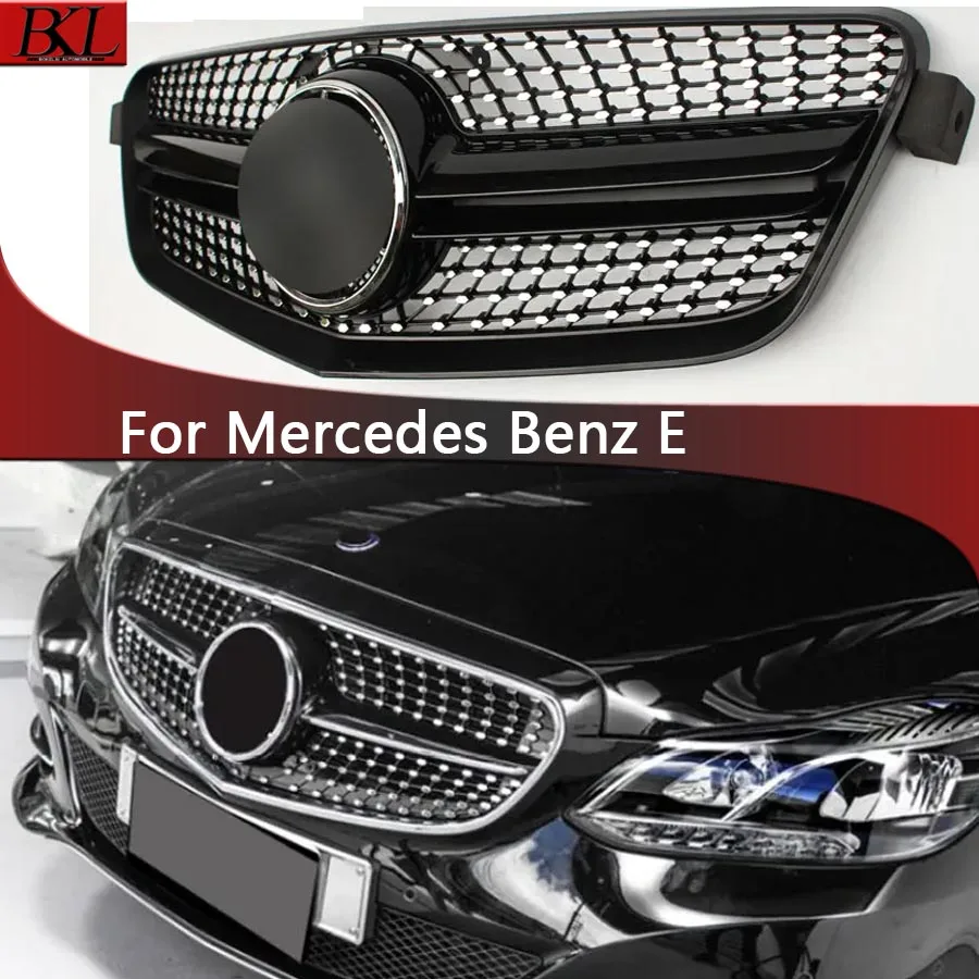 

Suitable For Mercedes Benz E Class W212 E260 E300 E350 GT Style Grill Front Bumper Movement Grille Star net 2010-2015