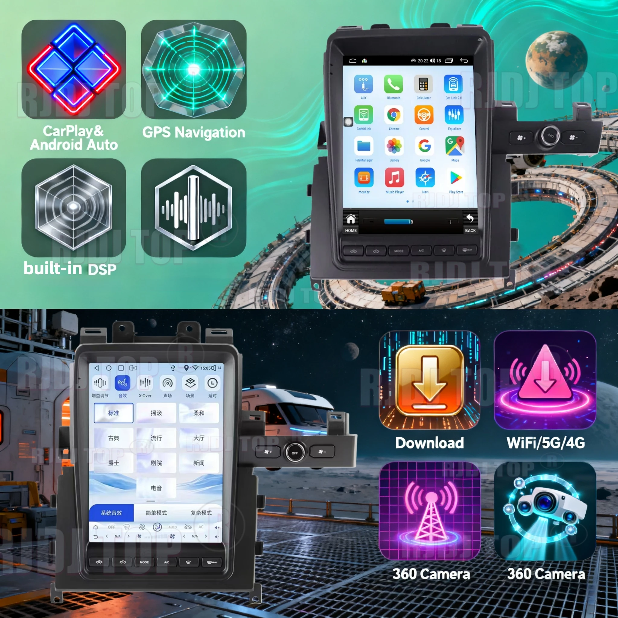 

256G For Nissan GTR GT-R Skyline R35 2008-2015 Wireless Carplay Car Audio GPS Android Auto Car Radio Video Players Multimedia BT