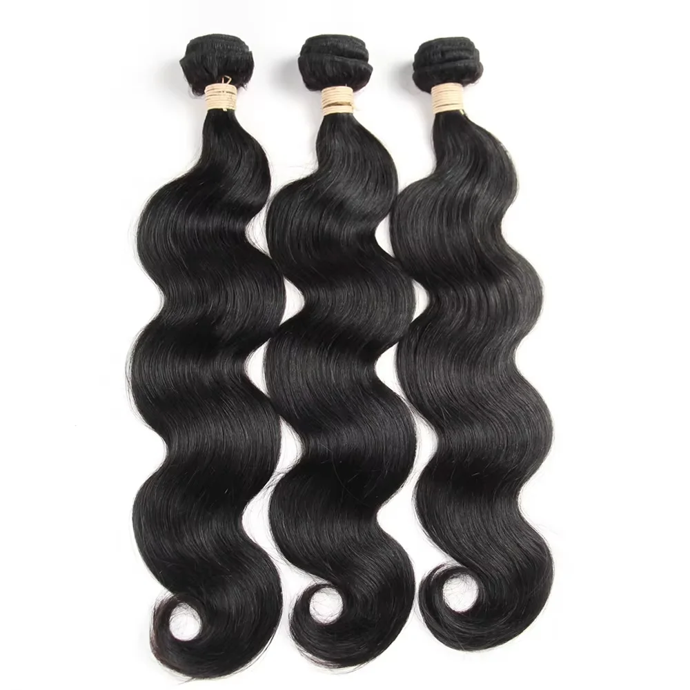 1 3 4 Bundles Body Wave Bundles Human Hair Raw Virgin 100% Unprocessed Weave Extensions Deals Natural Color Body Wave Bundles