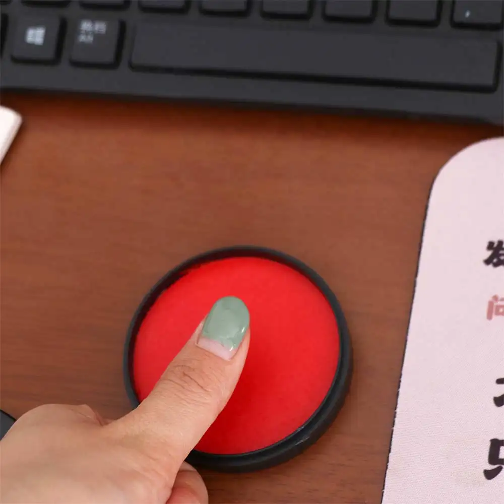 Clear Stamping Mini Fingerprint Ink Pad Quick-drying For Notary Thumbprint Ink Pad Anti-Fake Red Color Signing Inkpad Finance