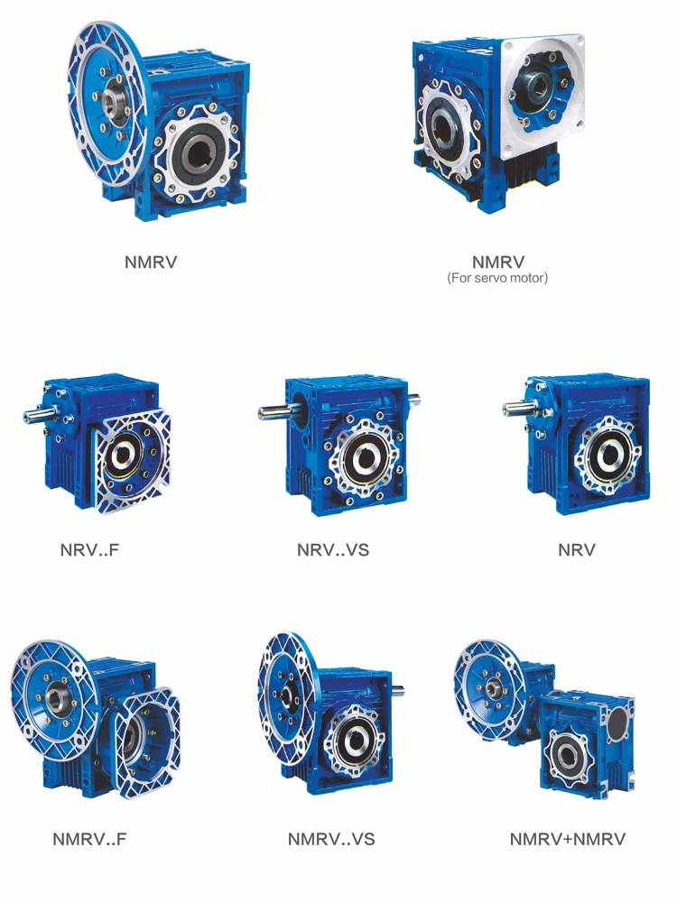 Custom  -MADE Manufacturer wholesale aluminum reducer  worm gear reducer for stepper motor nrv 50 90 full speed ratio 10-100