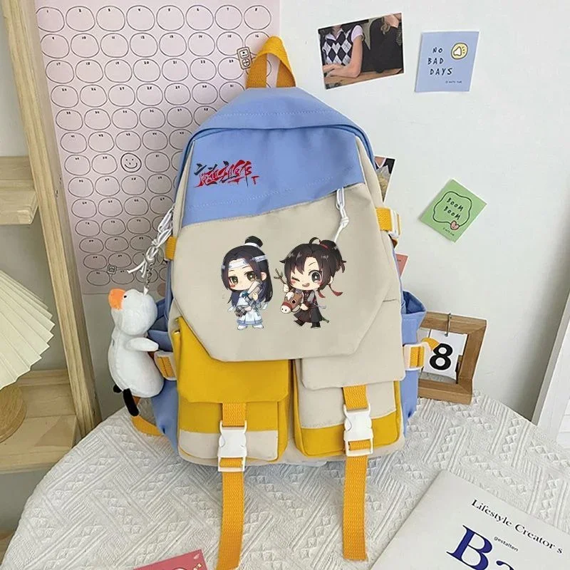 

29×44×13cm Black Blue White, Grandmaster of Demonic Cultivation, Mo dao zu shi, Teens School Bags, Anime Backpacks Girls Boys