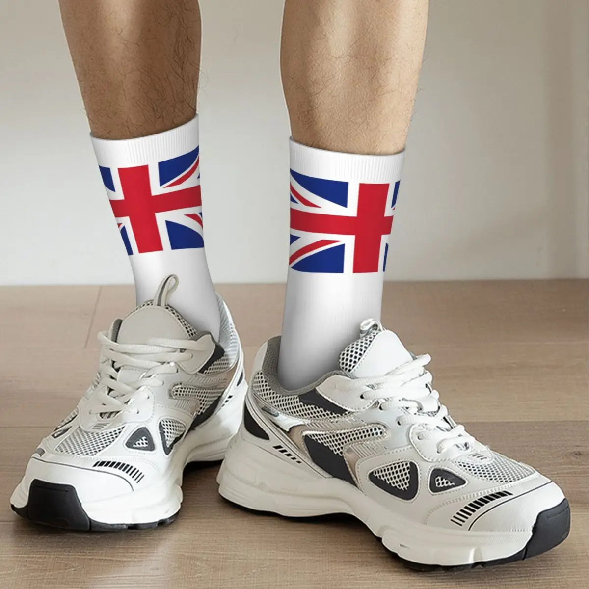 Crazy compression Union Sticker England 2024 Sock for Men Vintage Europe Quality Pattern Crew Sock Casual