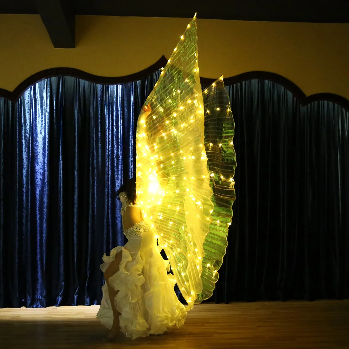 LED luminous wing dancing wing dancing luminous prop performance belly dance wing lite yellow light adult model