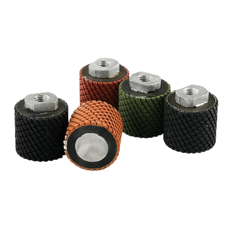 M14 طبل عجلة أسطواني عمودي جلخ الرطب طحن الوسادة حجر الرخام تلميع القرص منحني على شكل خط تلميع عمودي