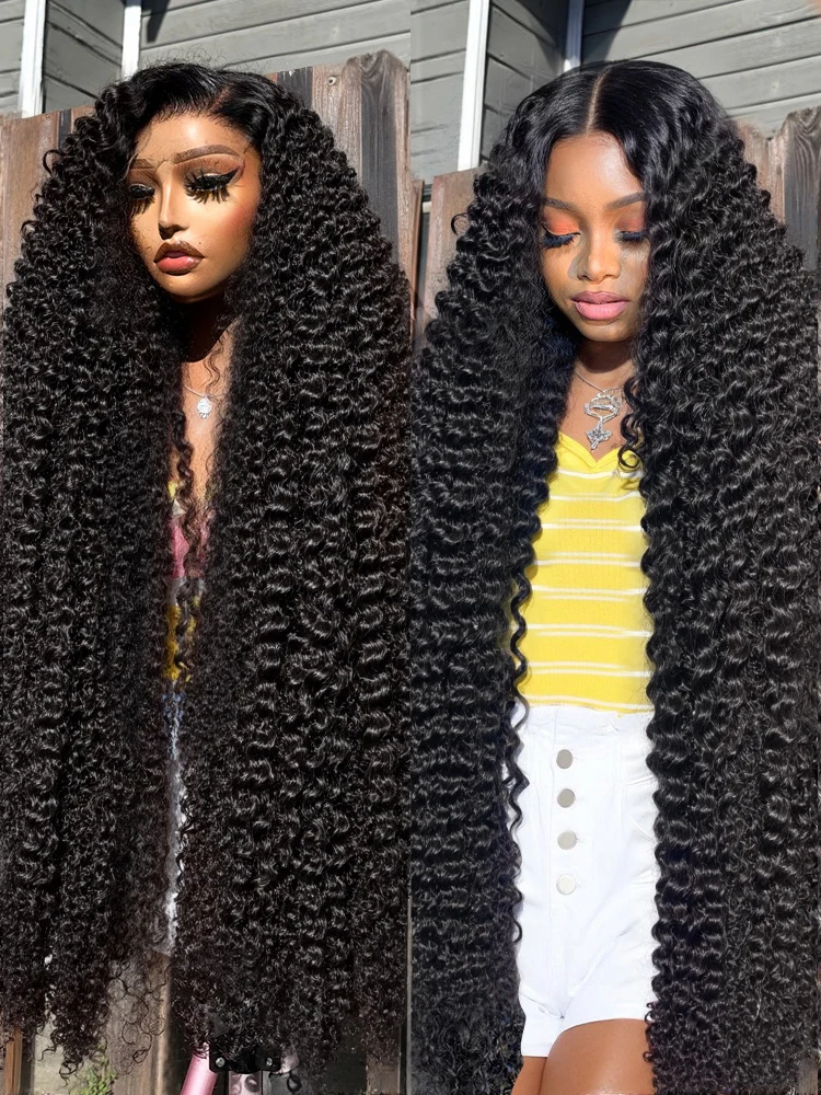 

7x5 Glueless Wear Go Deep Wave Wig 40 46 Inch Human Hair 250% Density 13x6 Transparent Lace Front For Black Women No Glue Needed